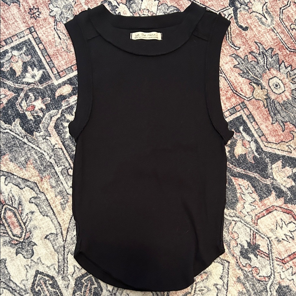 Free People- We the Free Black Tank Top